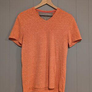 Banana Republic Size S Orange Vintage T V-neck T-Shirt